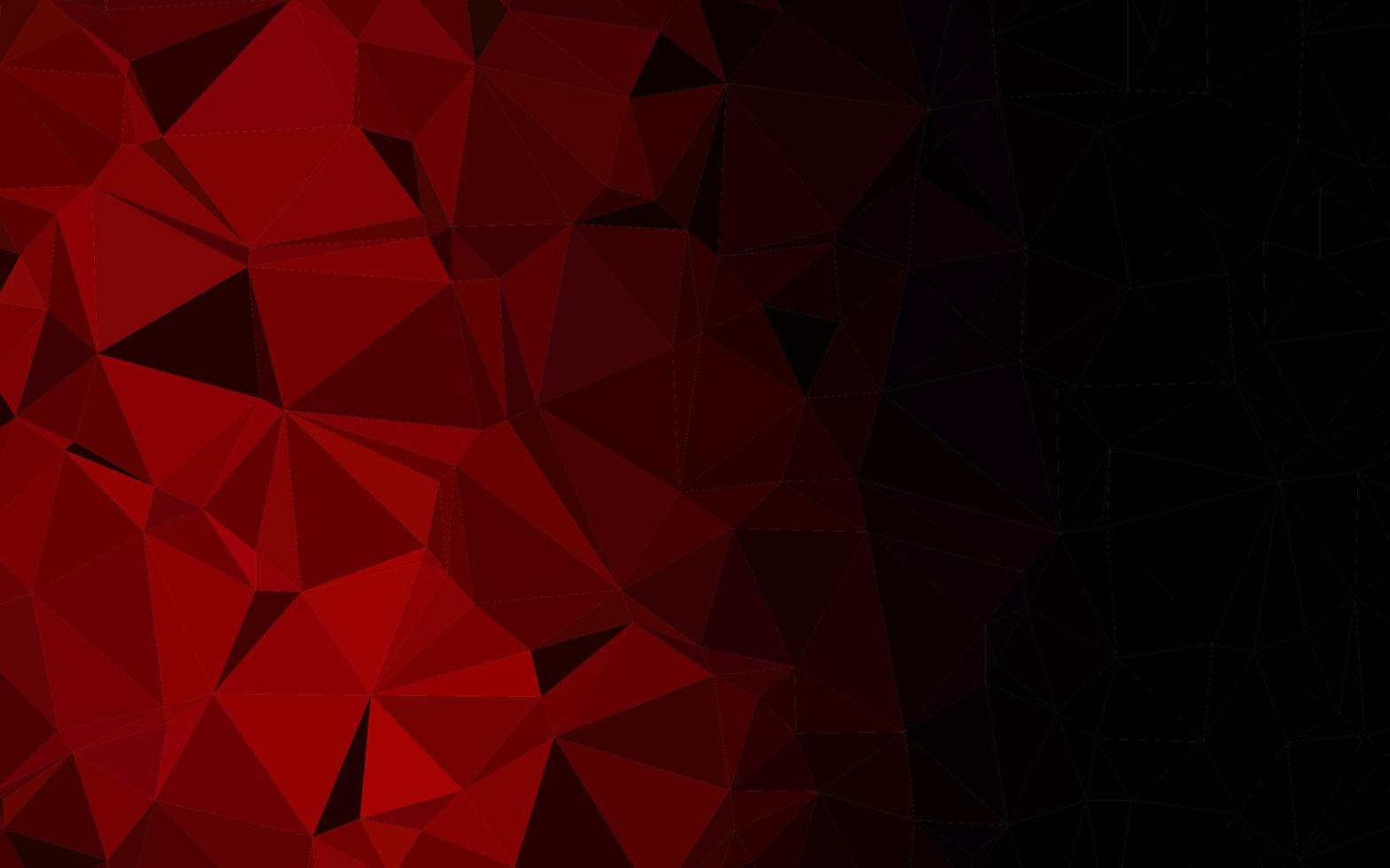 Dark Red vector shining triangular template.