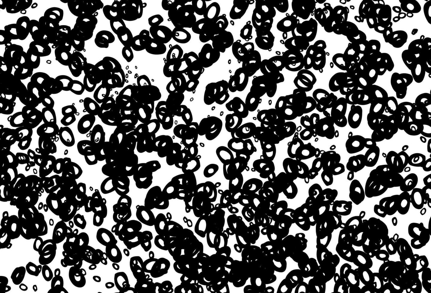 Black and white vector background with bubbles.