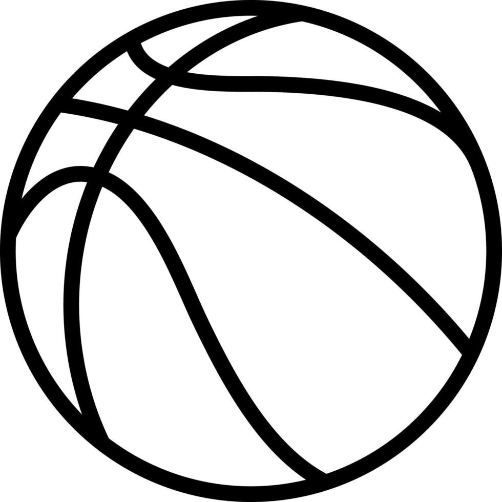 icono de línea de baloncesto vector