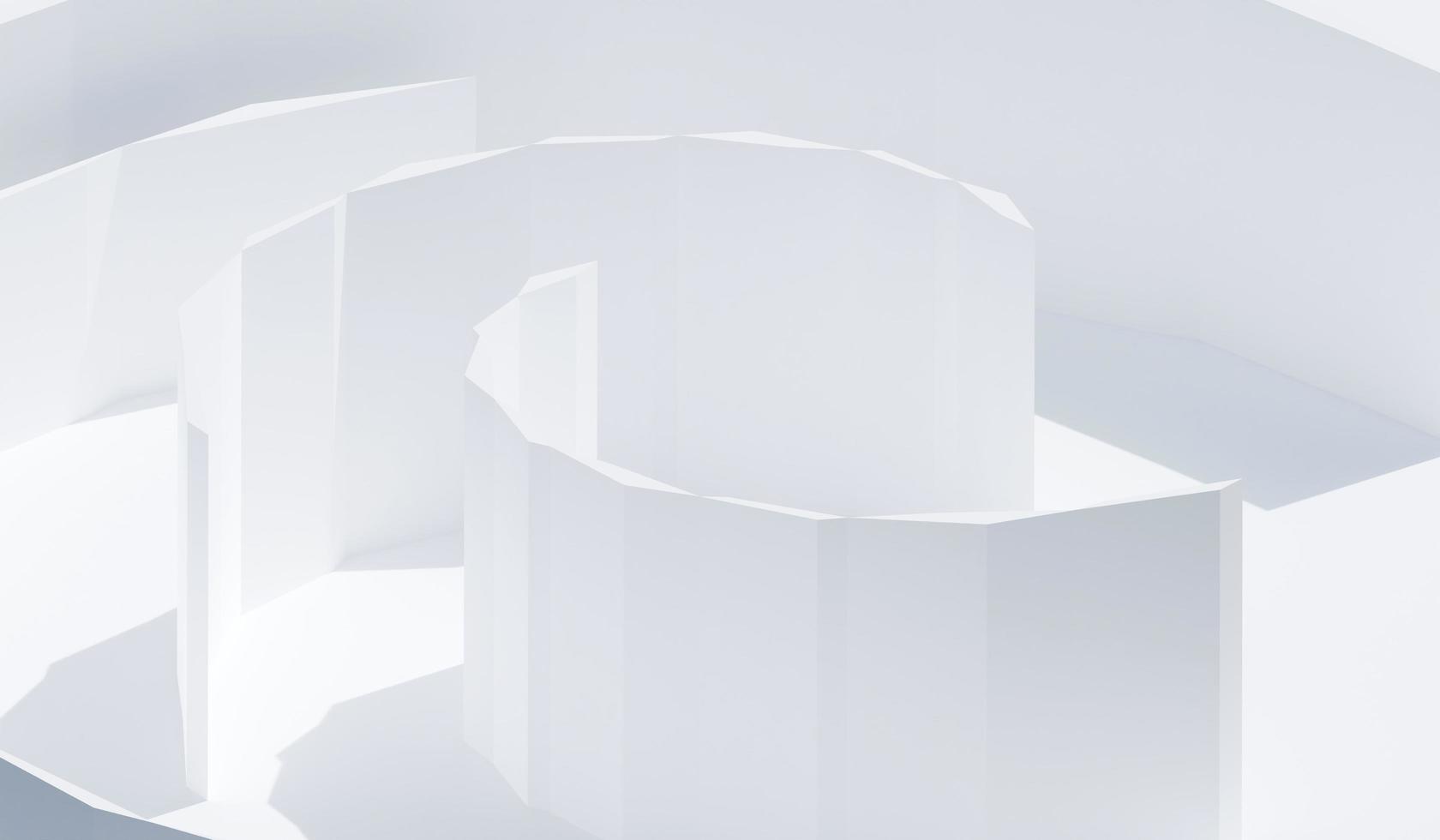 White Abstract geometric shapes background ideal for poster, cover, branding wallpaper, banner, website, presentation. Modern geometry in minimal concept. Classic and clean. 3d rendering. photo