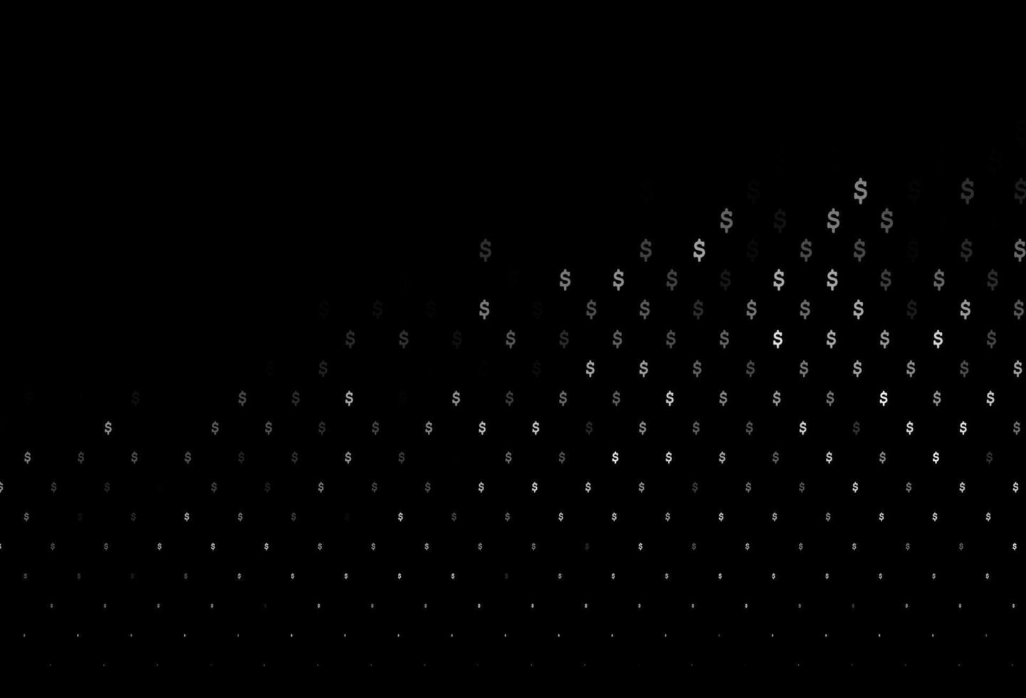 Dark Silver, Gray vector texture with financial symbols.