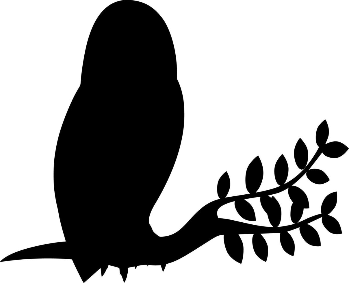 Vector silhouette of Bird on white background