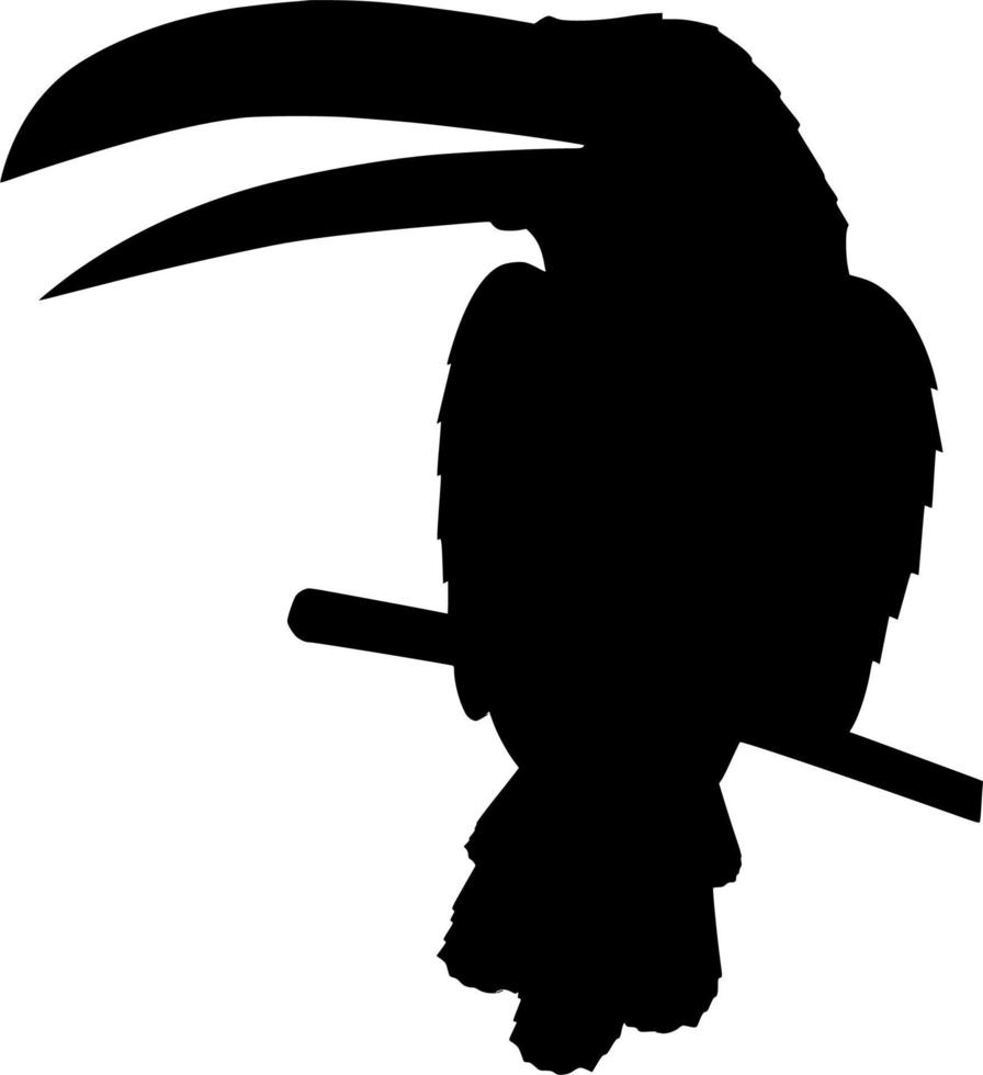 Vector silhouette of Bird on white background