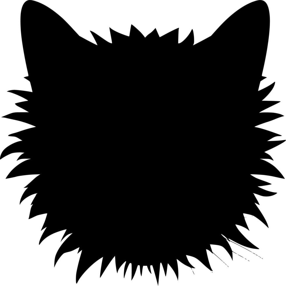 Vector silhouette of Cat on white background