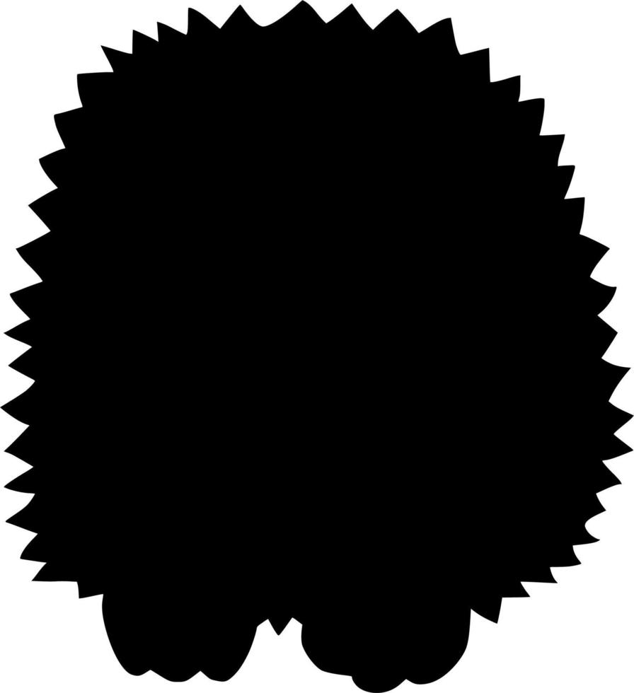 Vector silhouette of hedgehog on white background