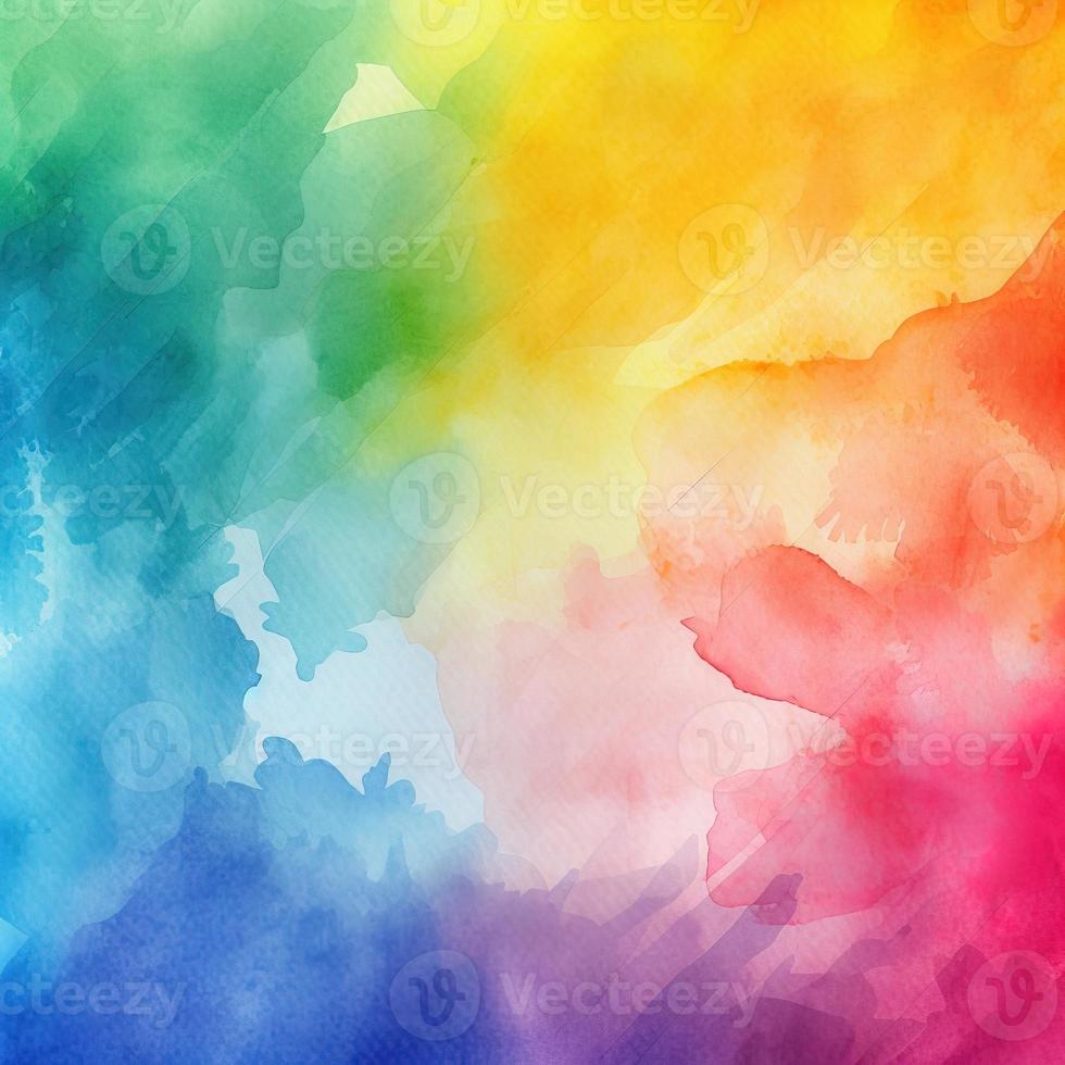 Rainbow Watercolor Background Texture photo