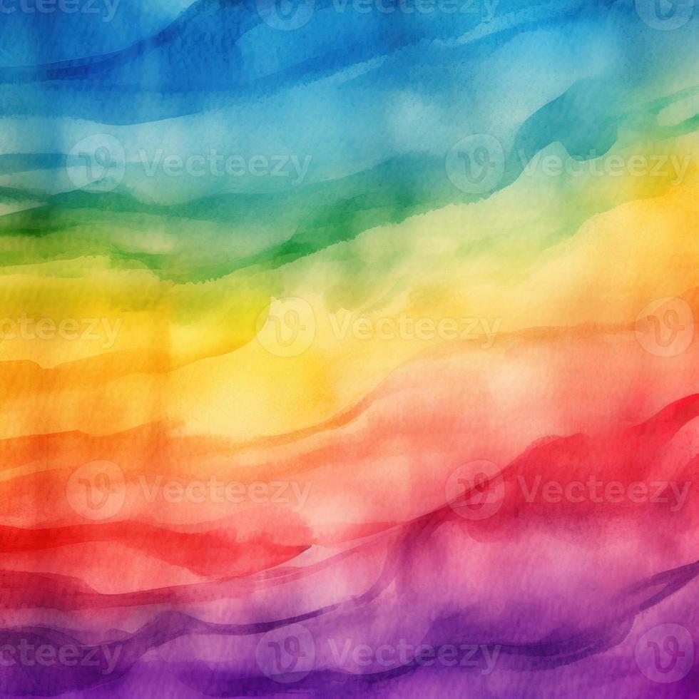 Rainbow Watercolor Background Texture photo