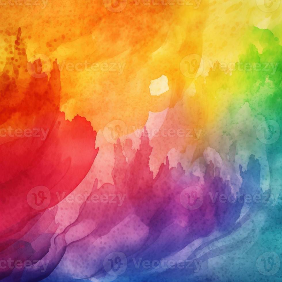 Rainbow Watercolor Background Texture photo