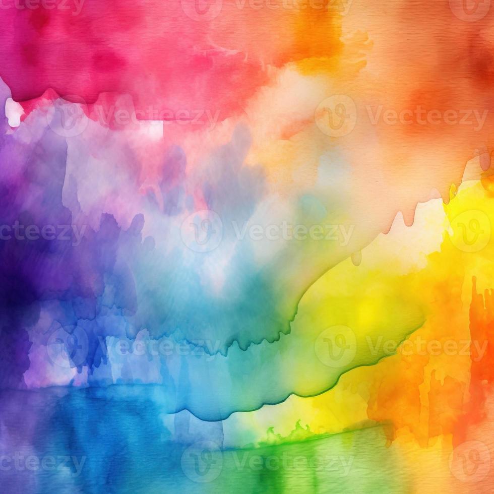 Rainbow Watercolor Background Texture photo