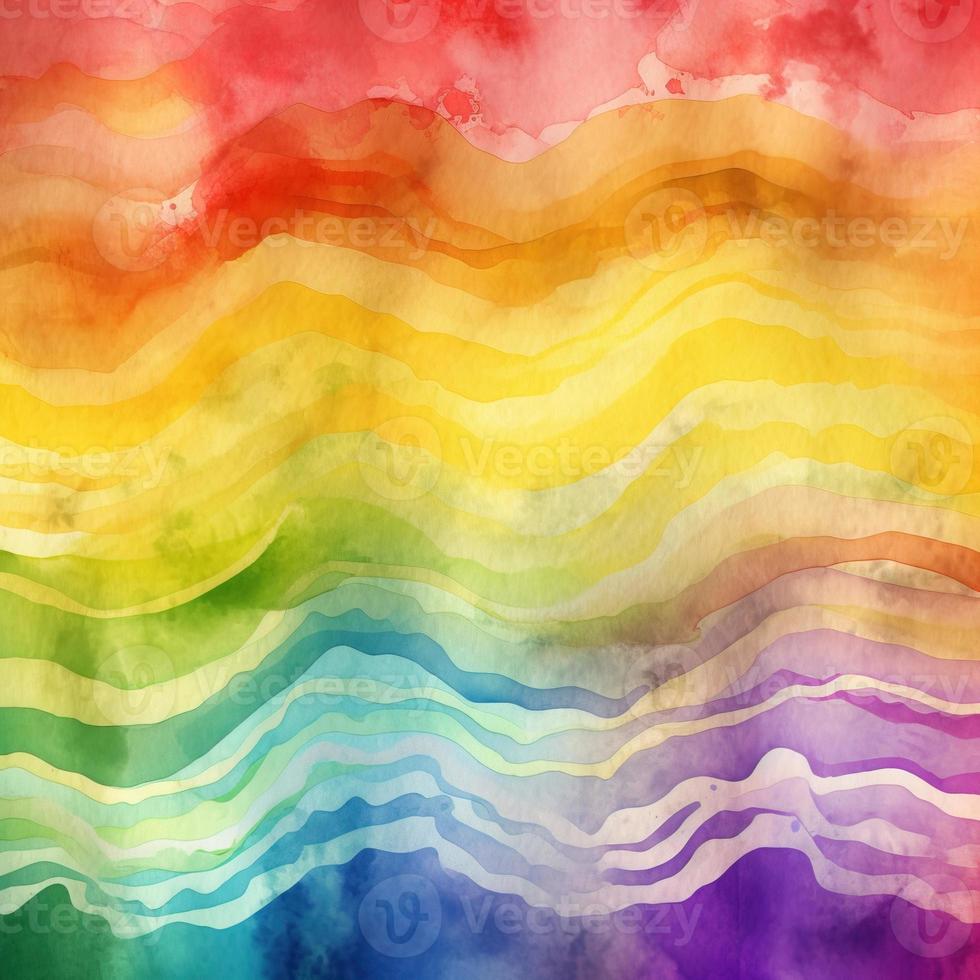 Rainbow Watercolor Background Texture photo