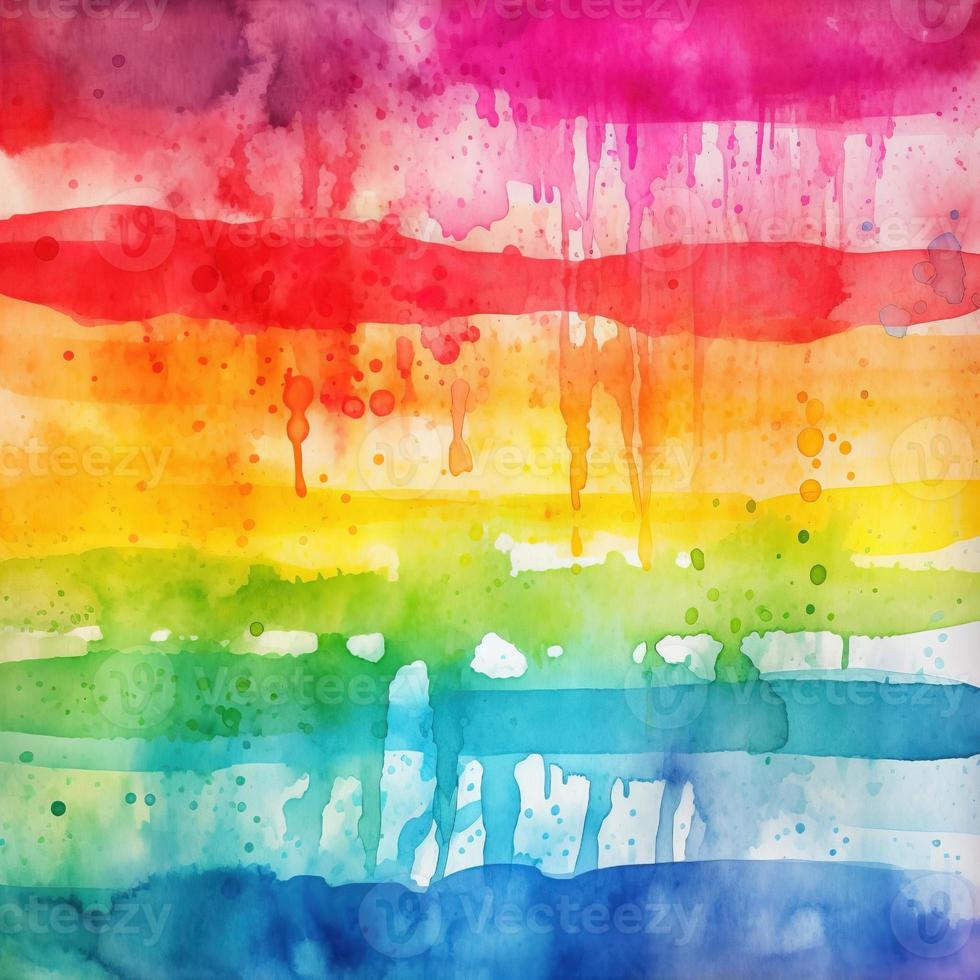 Rainbow Watercolor Background Texture photo