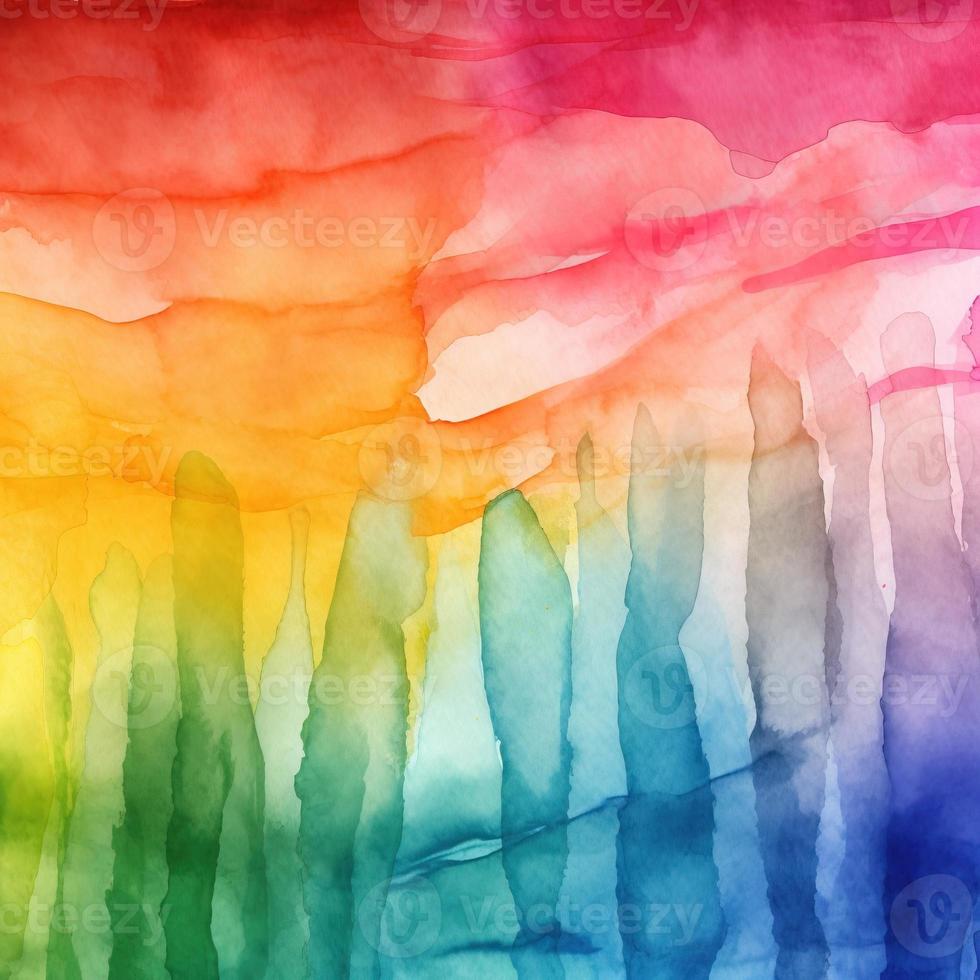 Rainbow Watercolor Background Texture photo