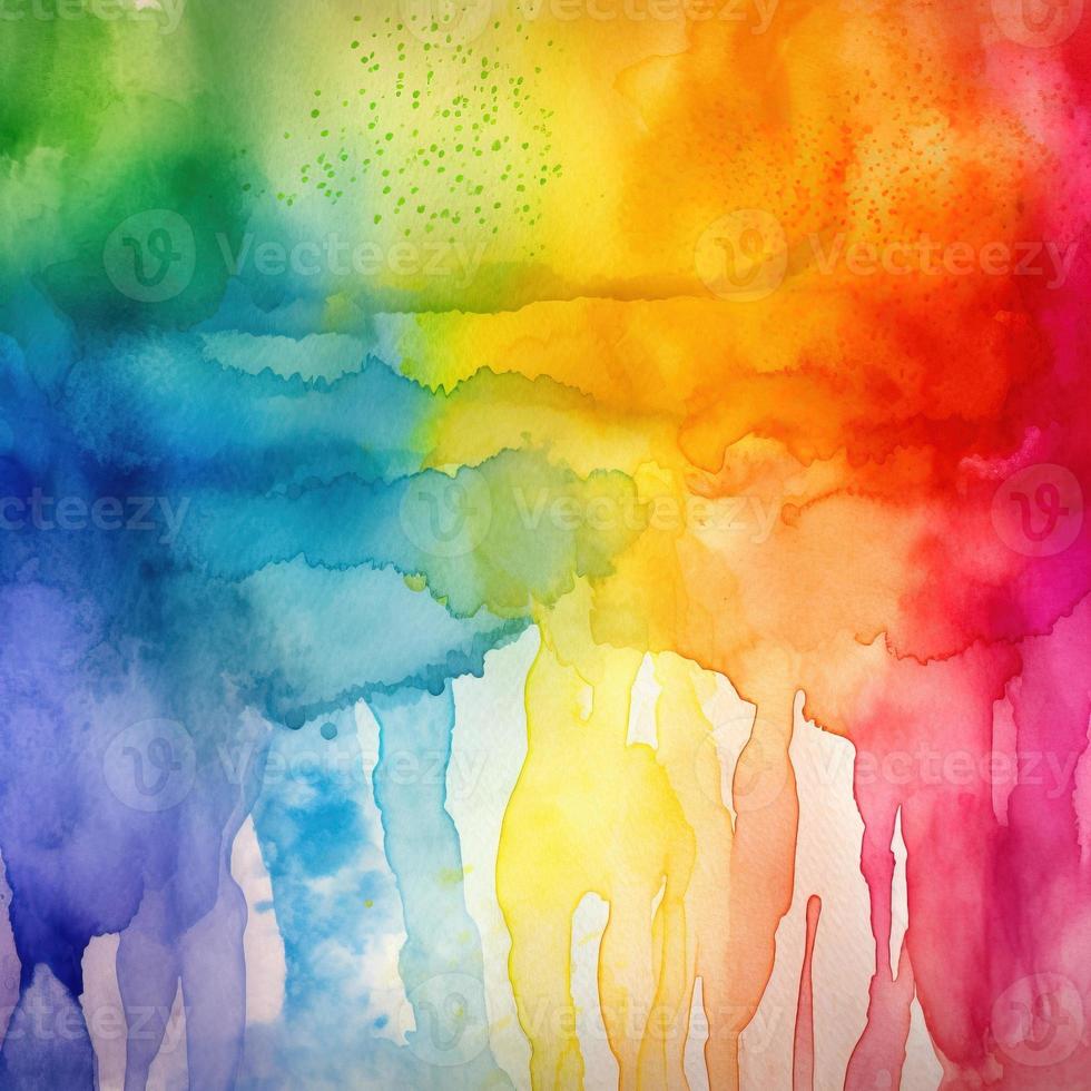 Rainbow Watercolor Background Texture photo