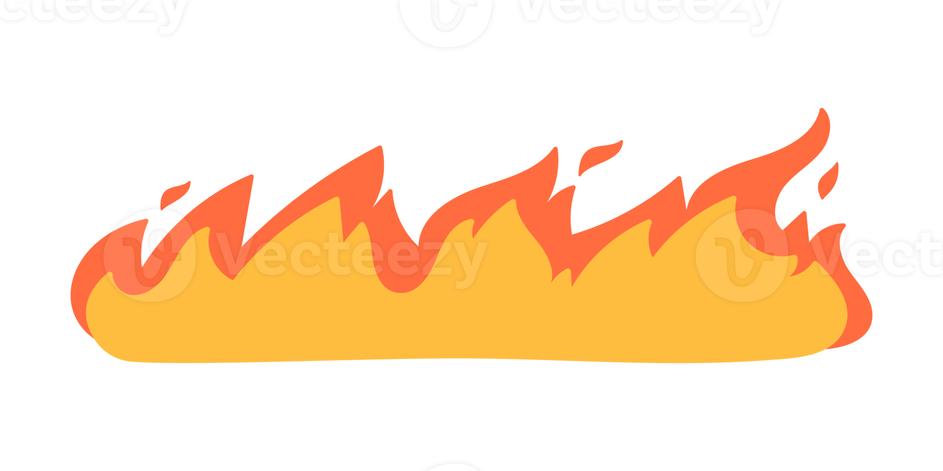 Cartoon fire effect. A yellow bonfire burns to heat. 22979485 PNG