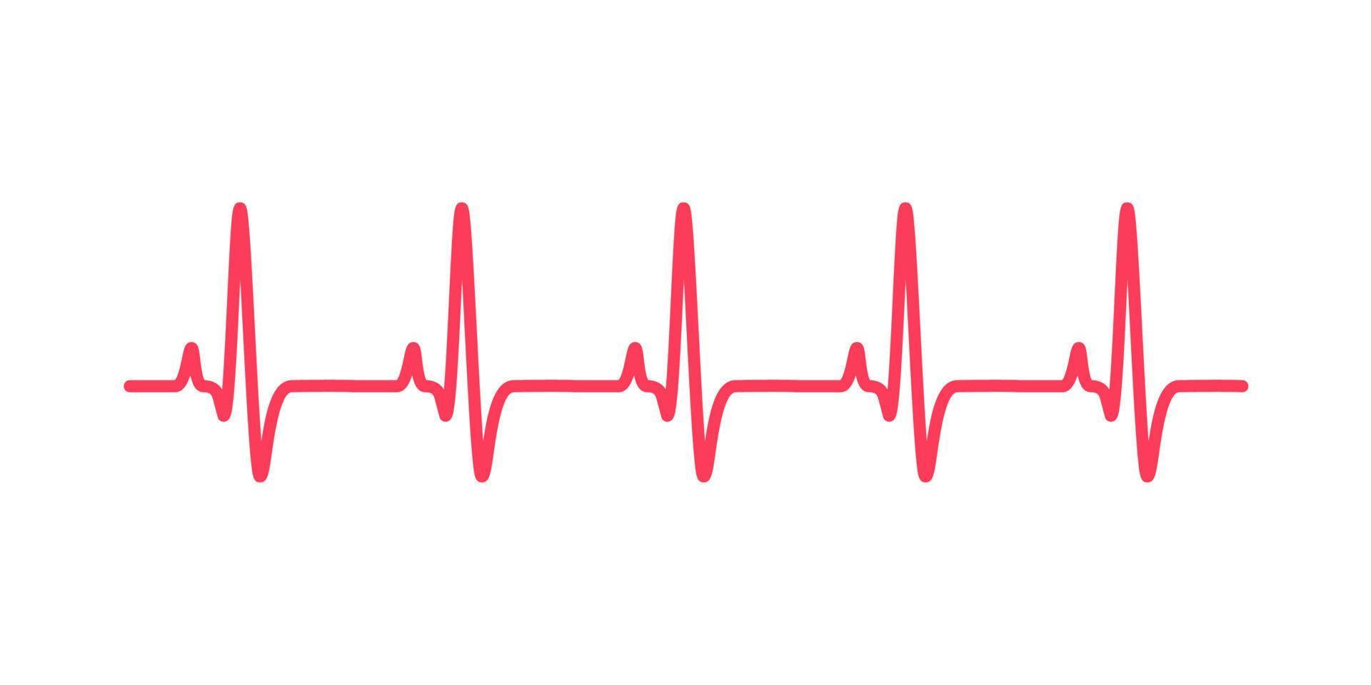 heart rhythm graph Checking your heartbeat for diagnosis vector
