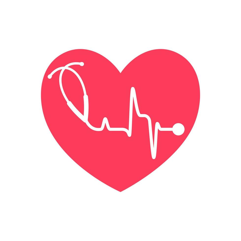 heart rhythm graph Checking your heartbeat for diagnosis vector