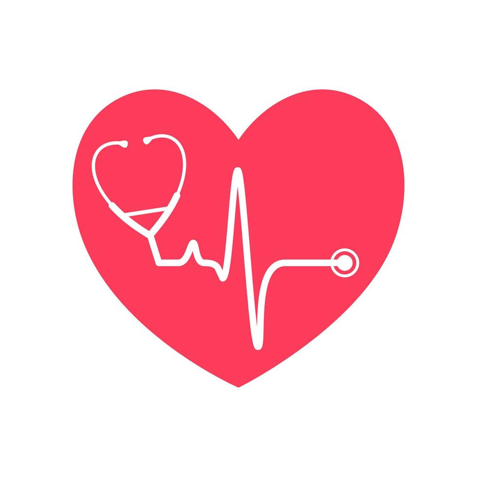 heart rhythm graph Checking your heartbeat for diagnosis vector