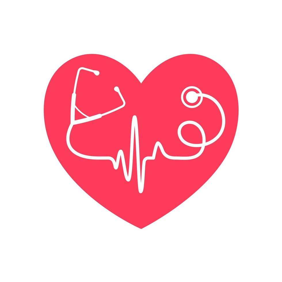 heart rhythm graph Checking your heartbeat for diagnosis vector