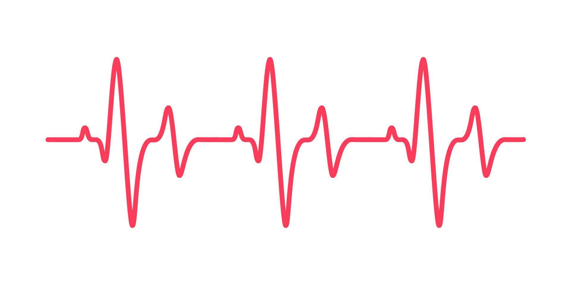 heart rhythm graph Checking your heartbeat for diagnosis vector