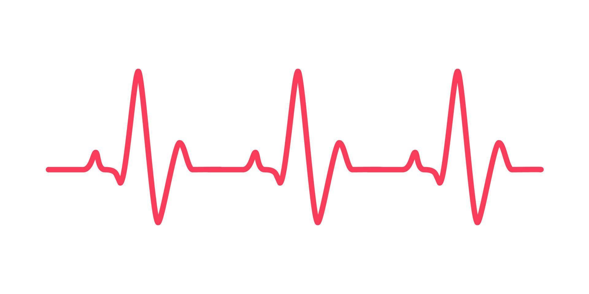 heart rhythm graph Checking your heartbeat for diagnosis vector