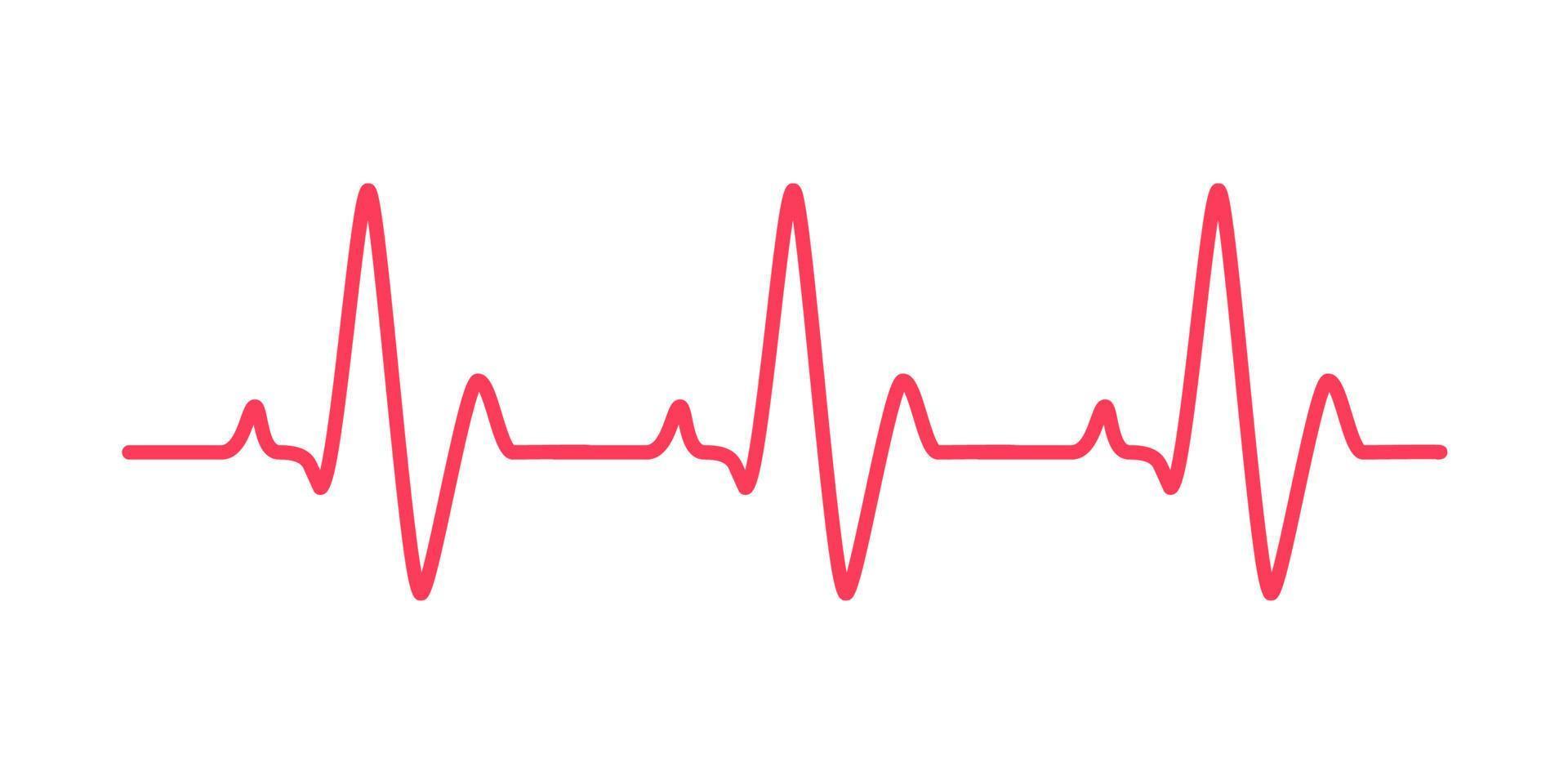 heart rhythm graph Checking your heartbeat for diagnosis vector