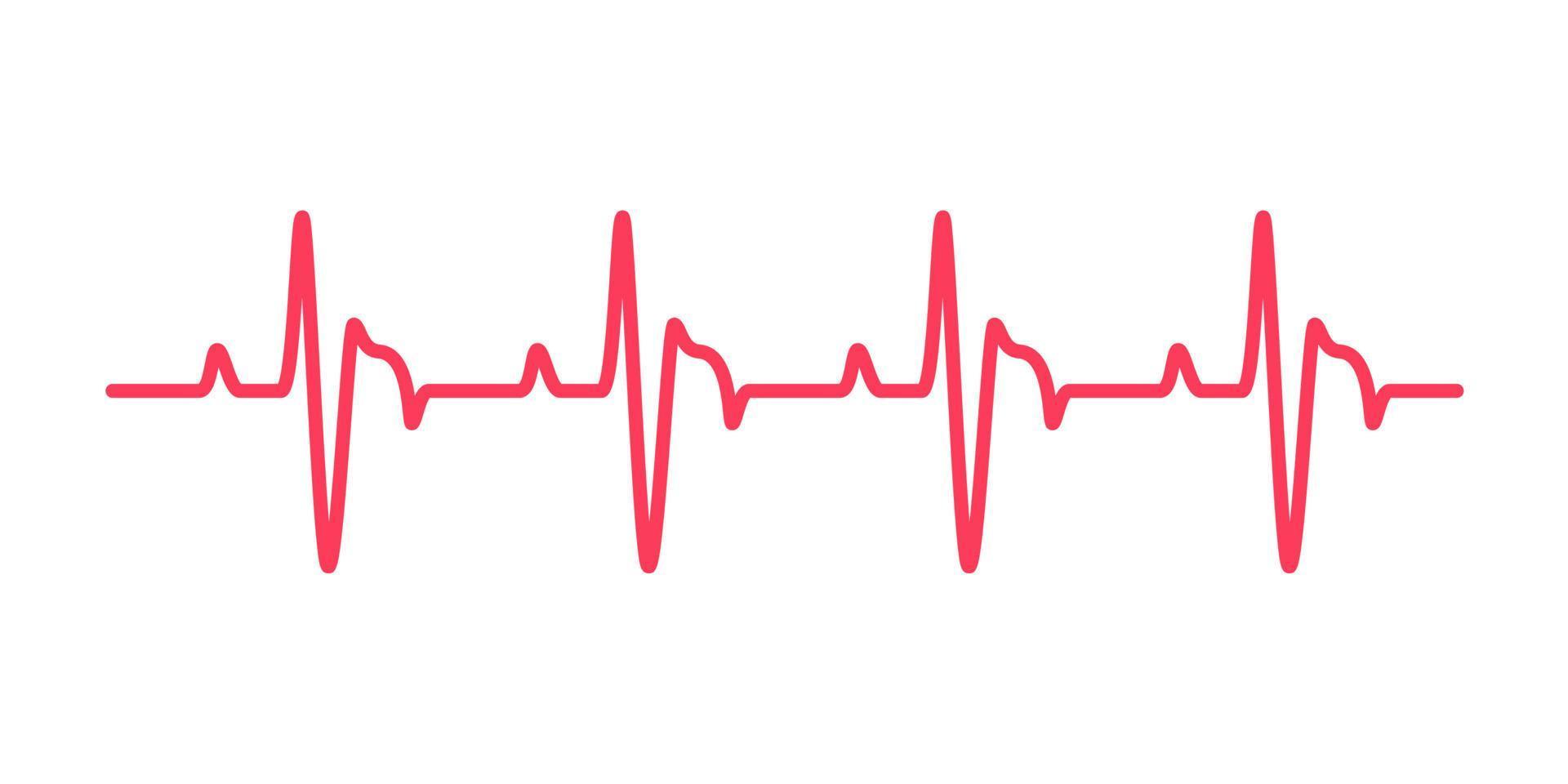 heart rhythm graph Checking your heartbeat for diagnosis vector