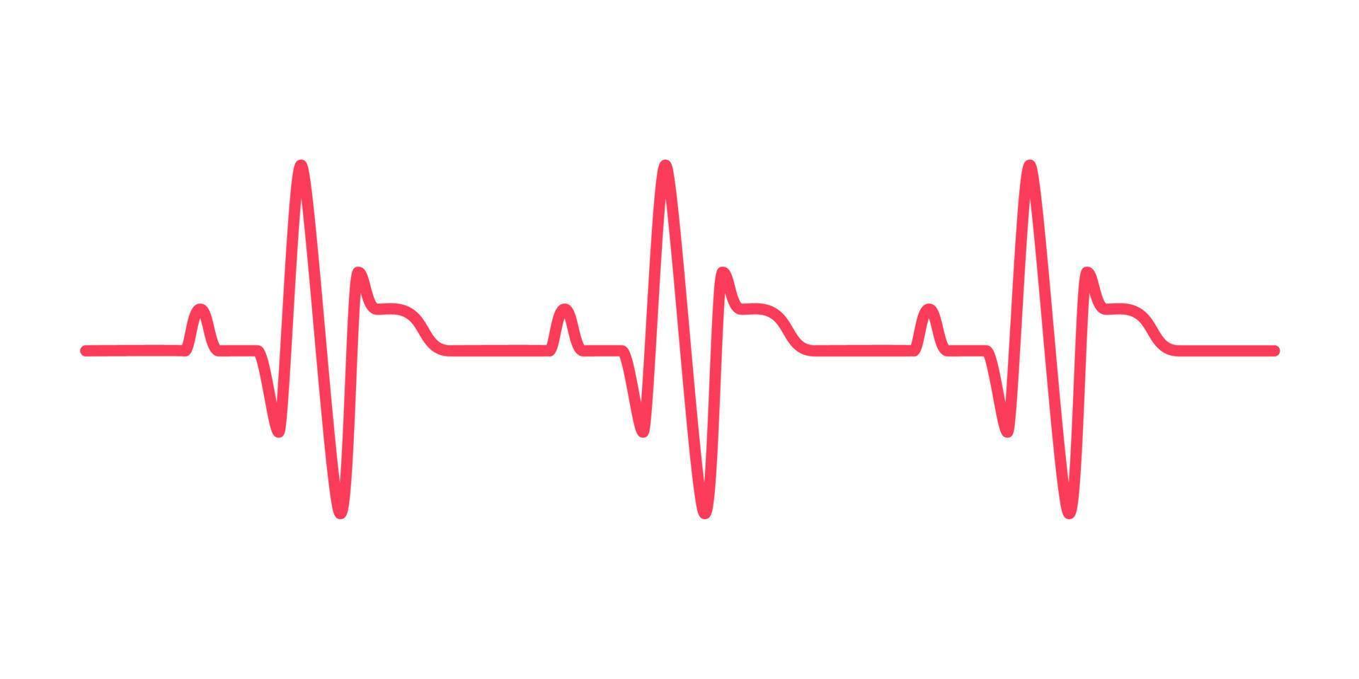 heart rhythm graph Checking your heartbeat for diagnosis vector