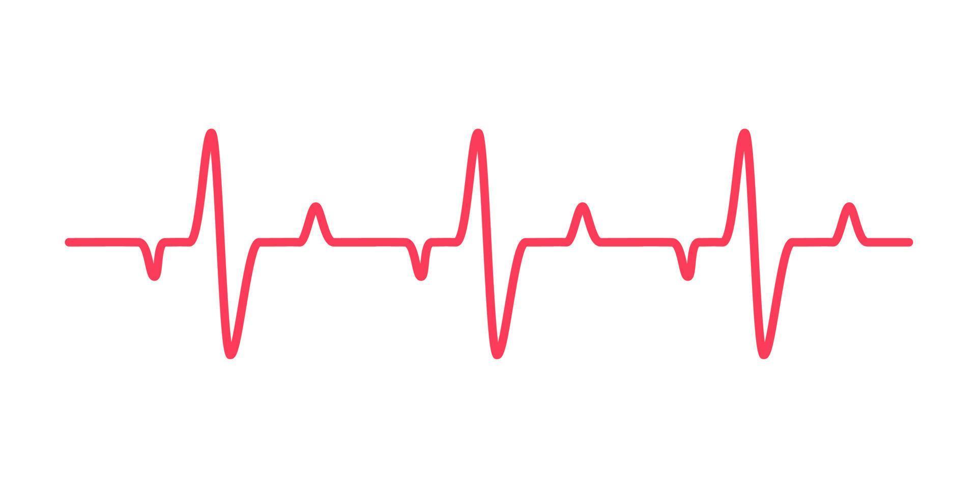 heart rhythm graph Checking your heartbeat for diagnosis vector