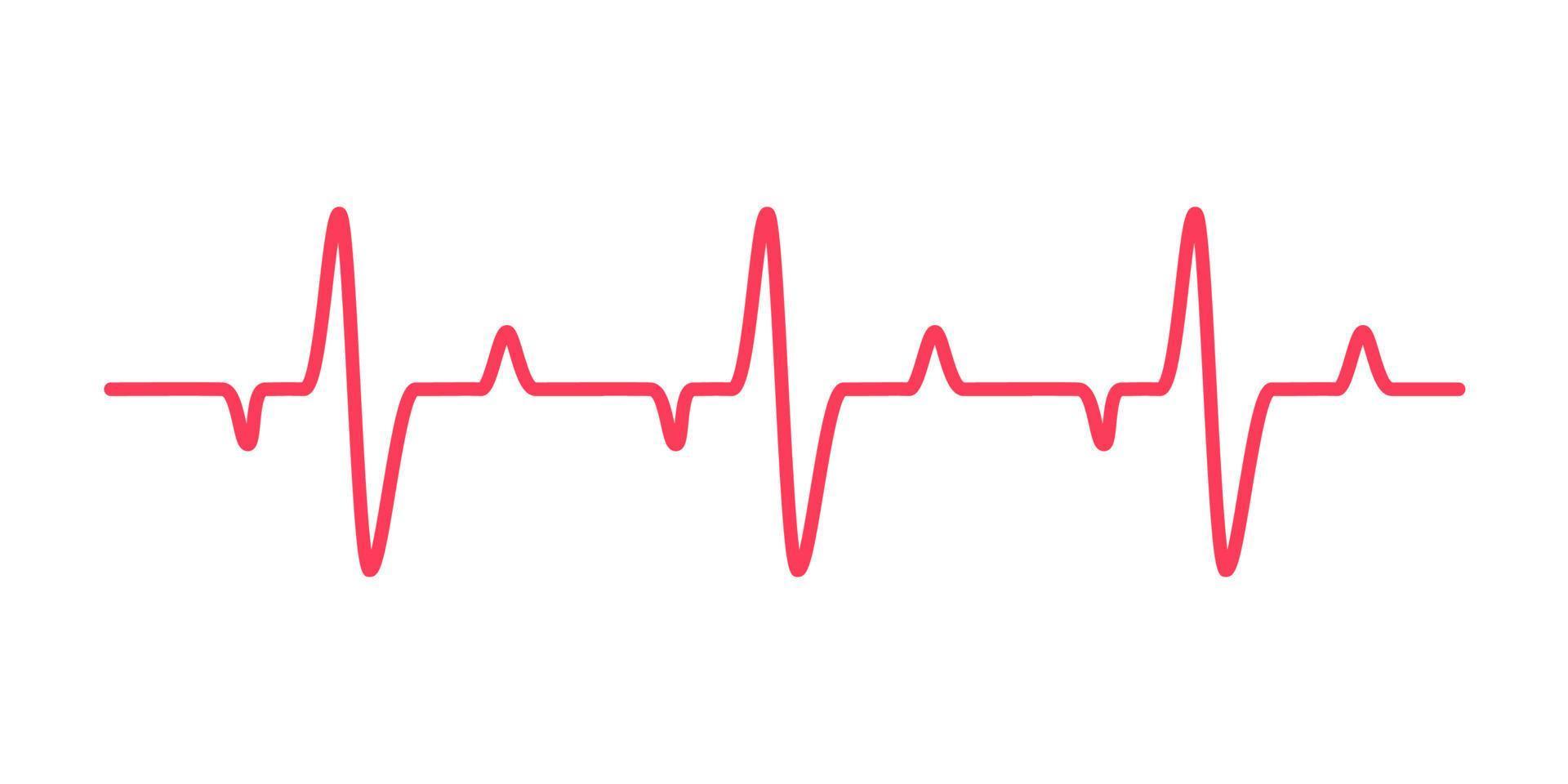 heart rhythm graph Checking your heartbeat for diagnosis vector