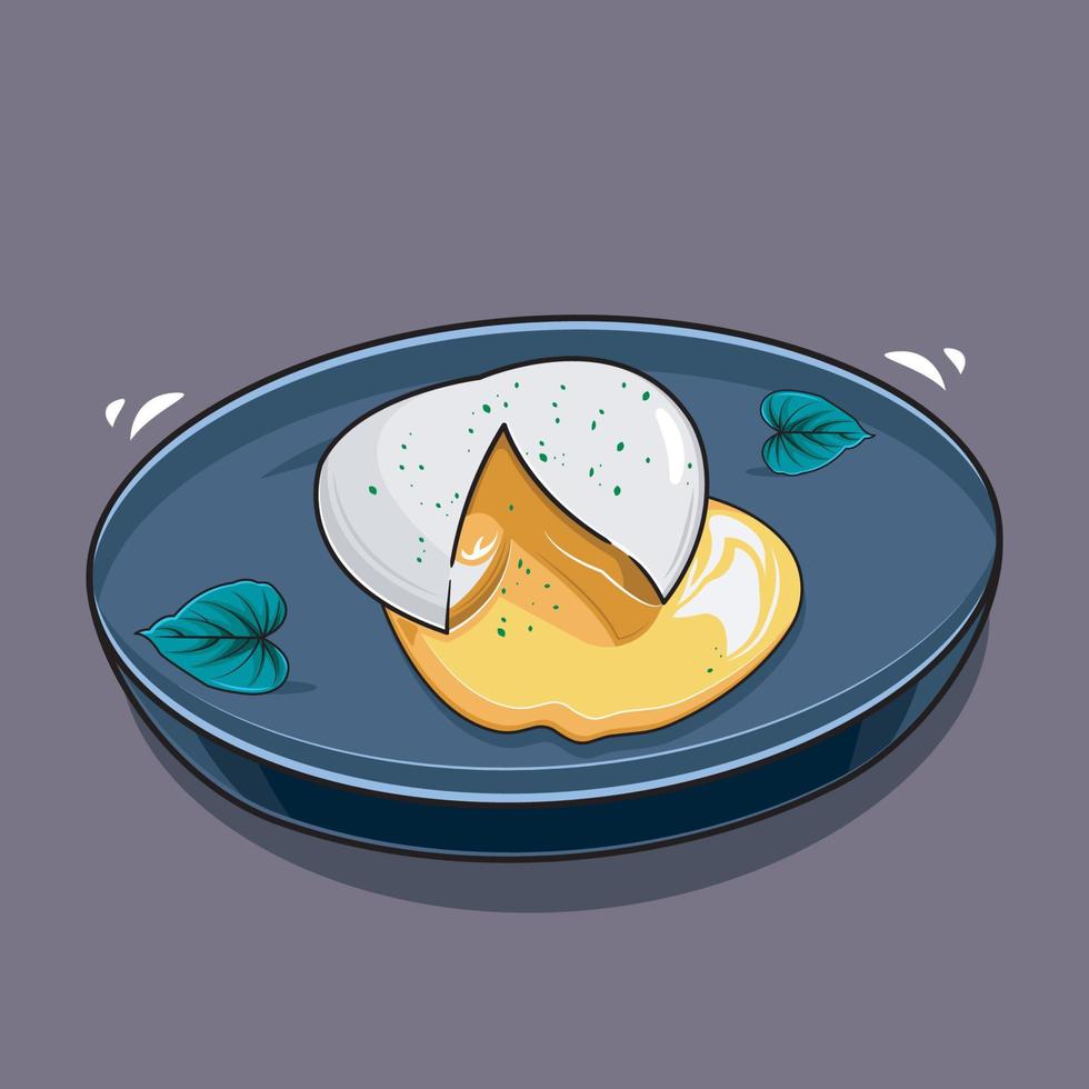 Still Life. Soft Boiled Eggs vector illustration pro download