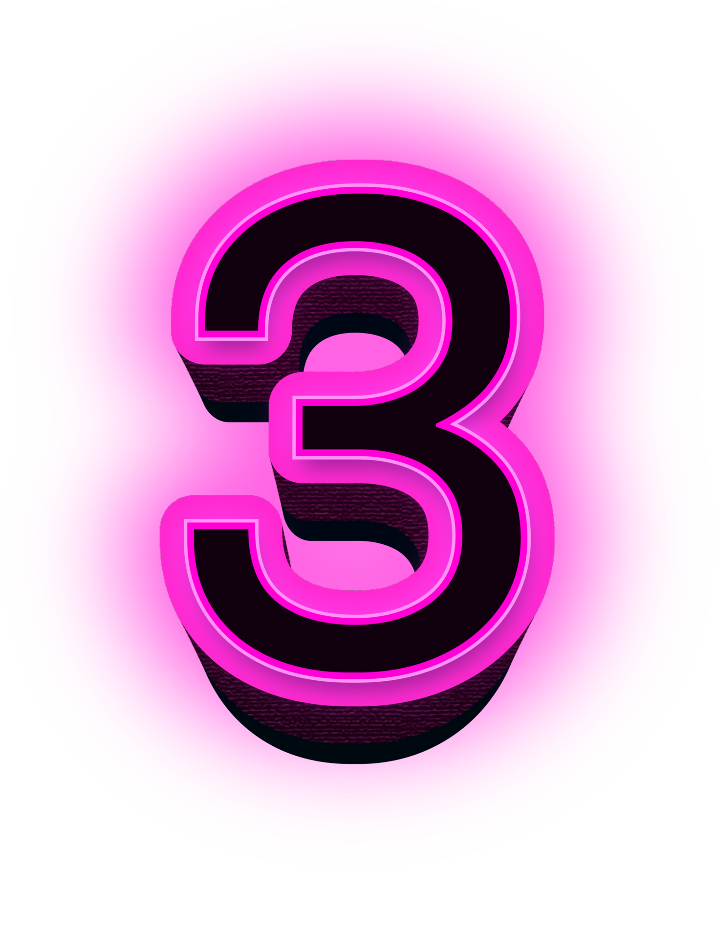 Free Neon 3d number 22979758 PNG with Transparent Background