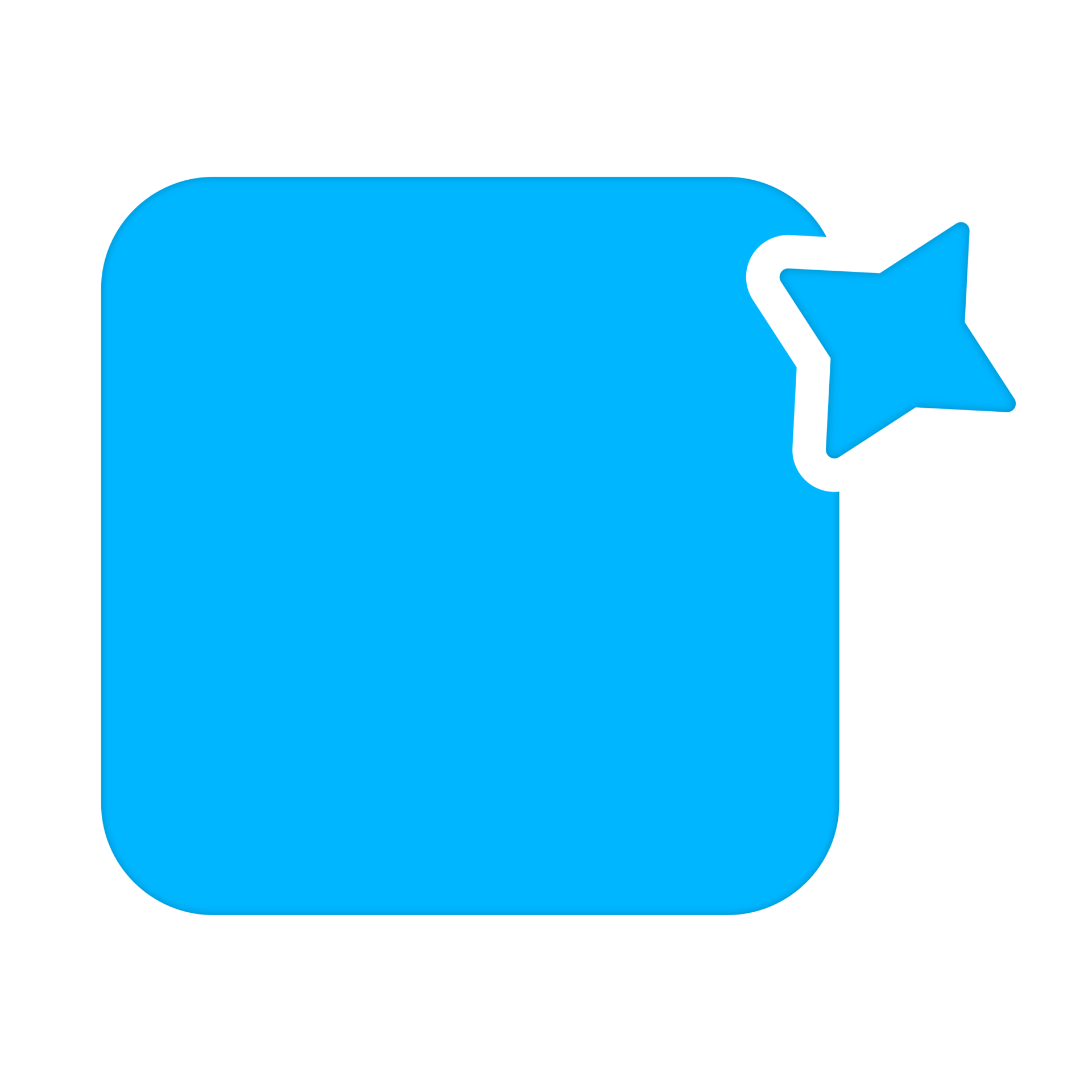 blue text box with star 22979822 PNG