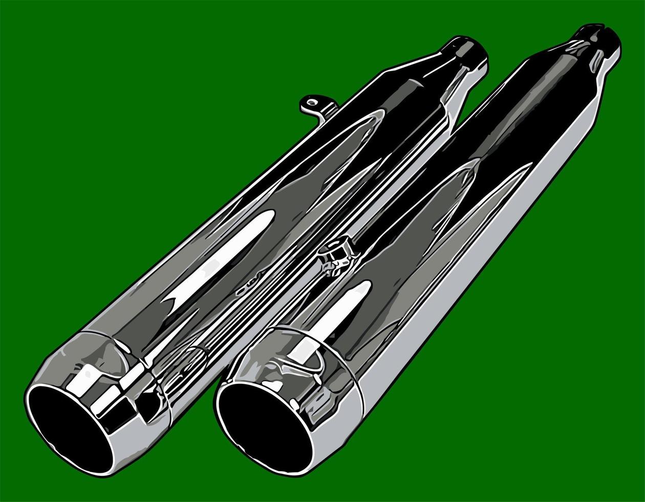 motorcycle exhaust vector template for design needs