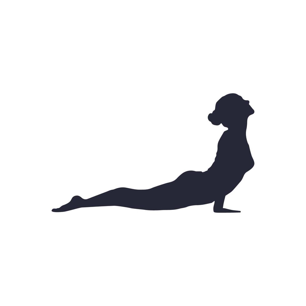 deporte silueta, yoga, meditación, salud. vector ilustración