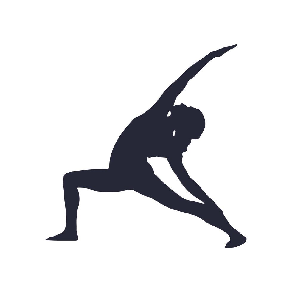 sport silhouette, yoga, meditation, health. vector illustration