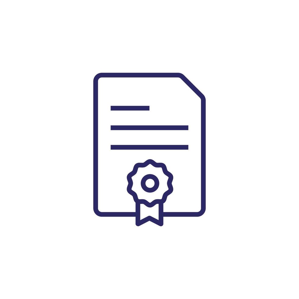 award letter line icon vector
