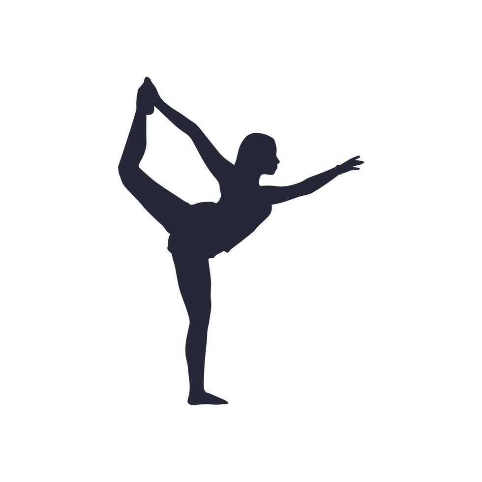 sport silhouette, yoga, meditation, health. vector illustration