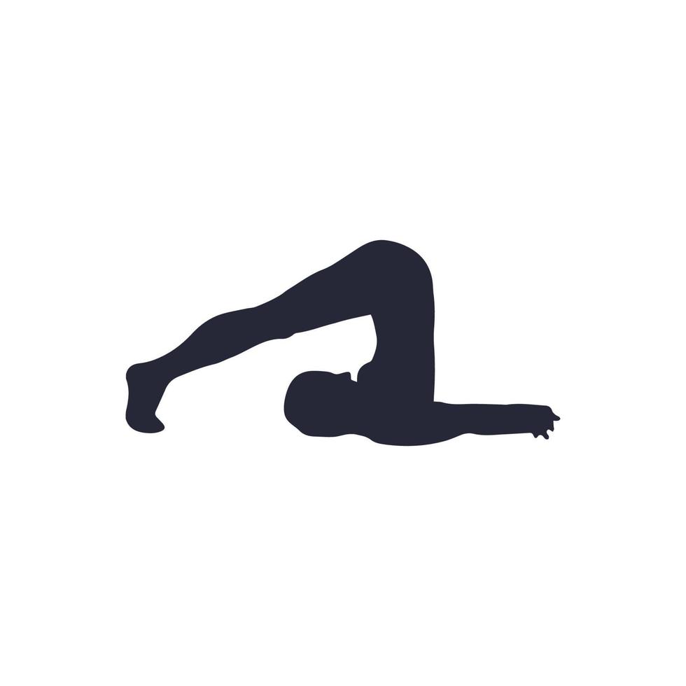 sport silhouette, yoga, meditation, health. vector illustration
