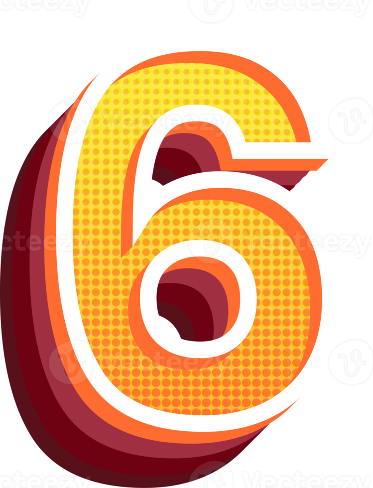 3d modern number png