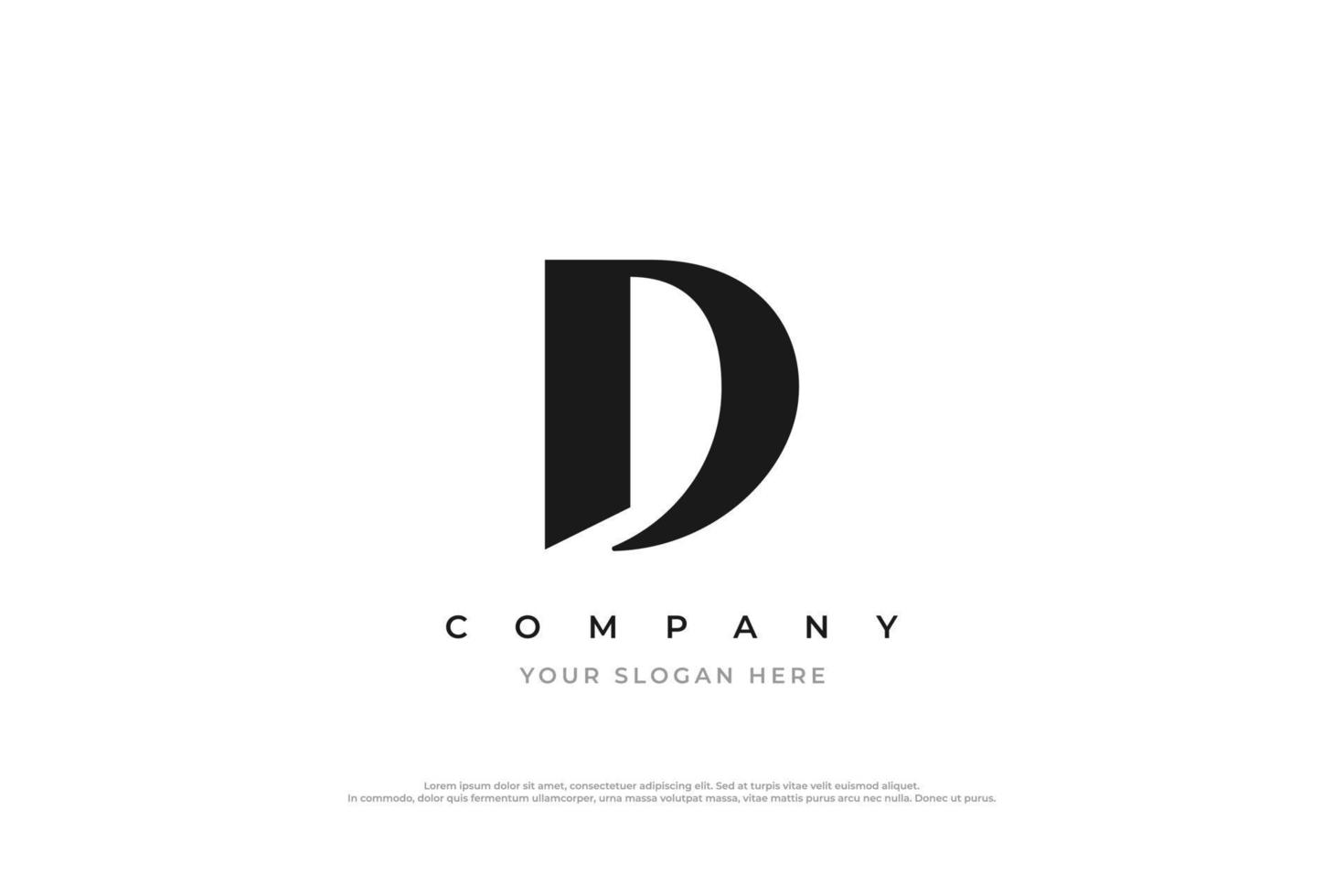 Initial Letter DN or ND Monogram Design Vector