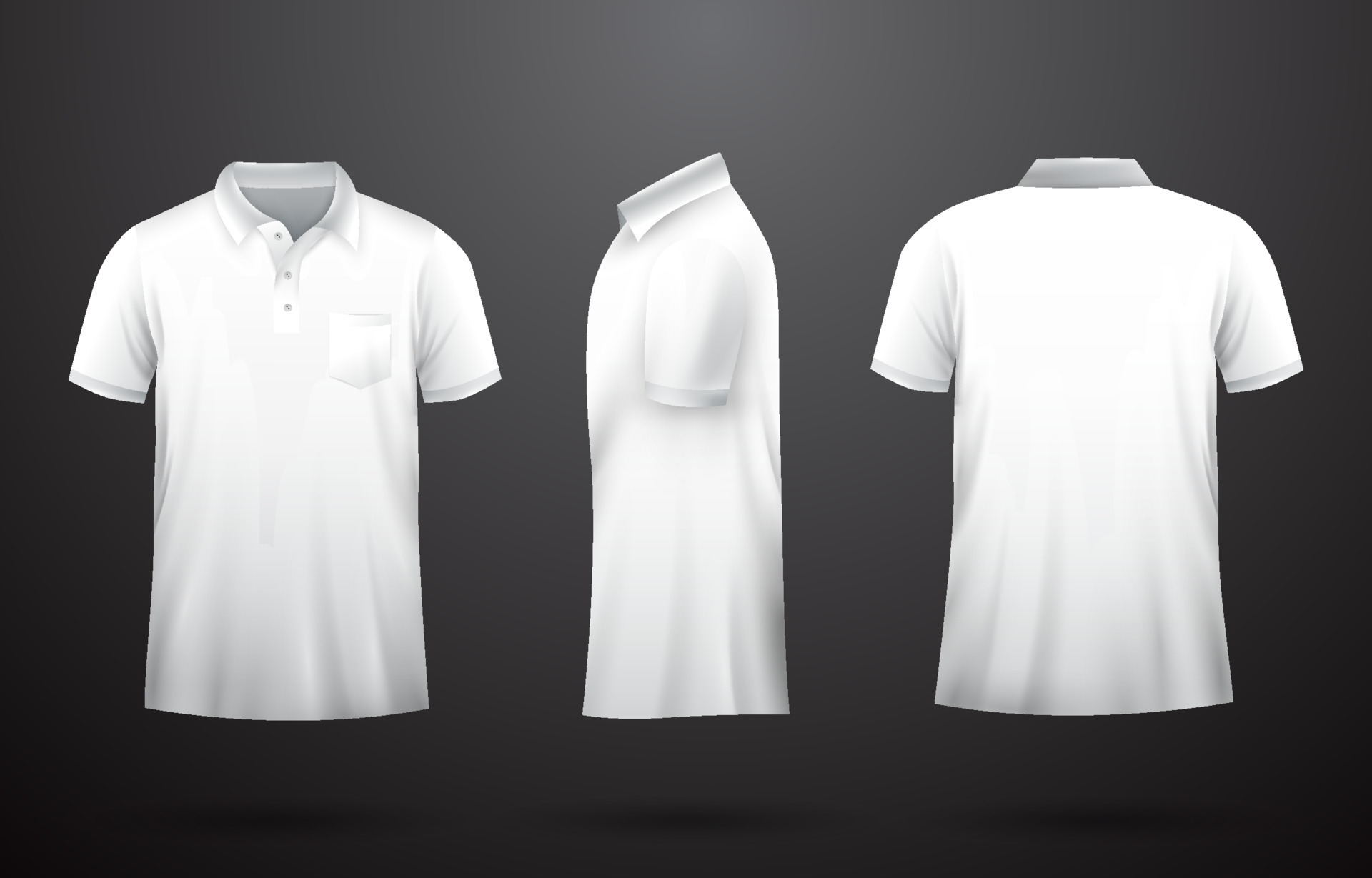 Realistic White Polo Mockup 22980194 Vector Art at Vecteezy