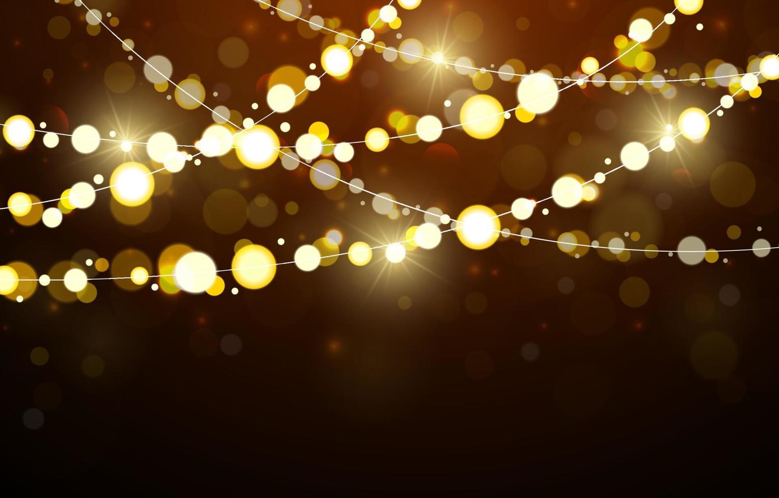 Fairy Light With Bokeh Background vector