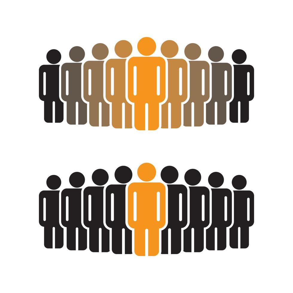 People, leader, group, community icon isolated vector illustration.