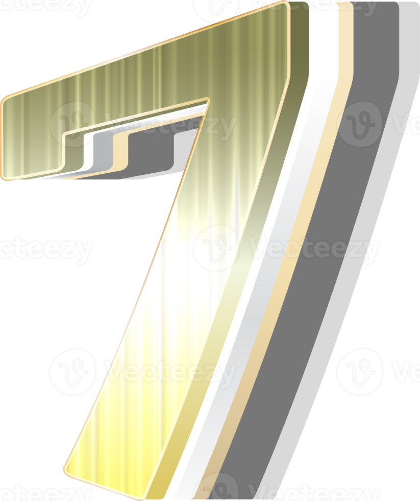 Luxury 3d number png