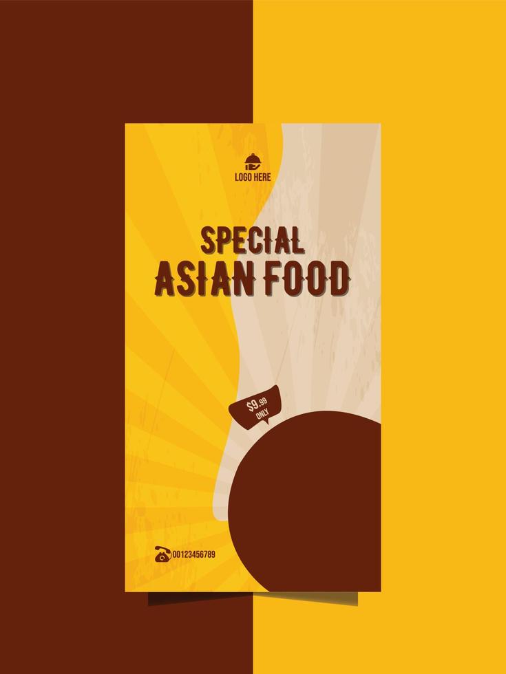 instagram food menu poster vector