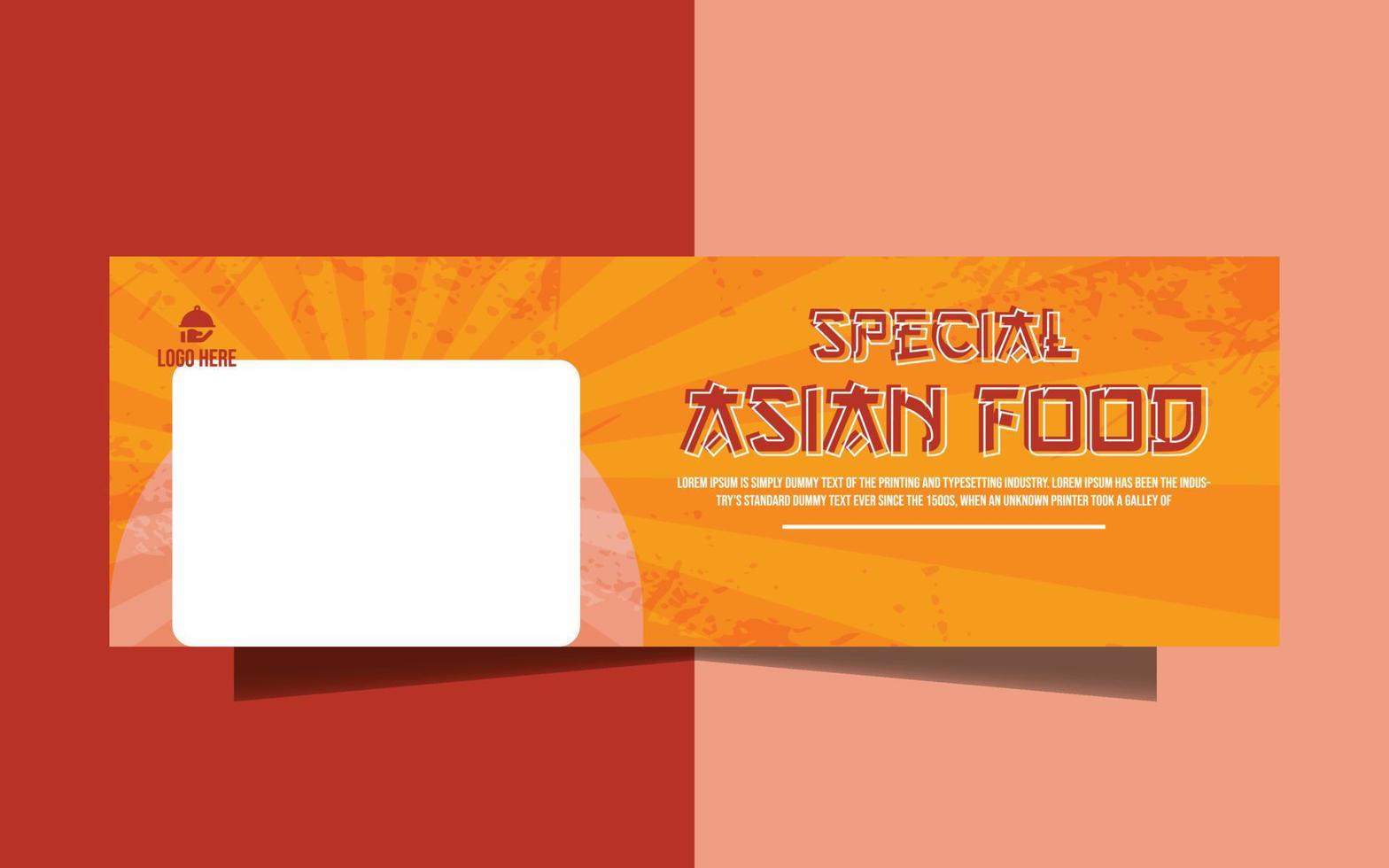 social media food post cover vector