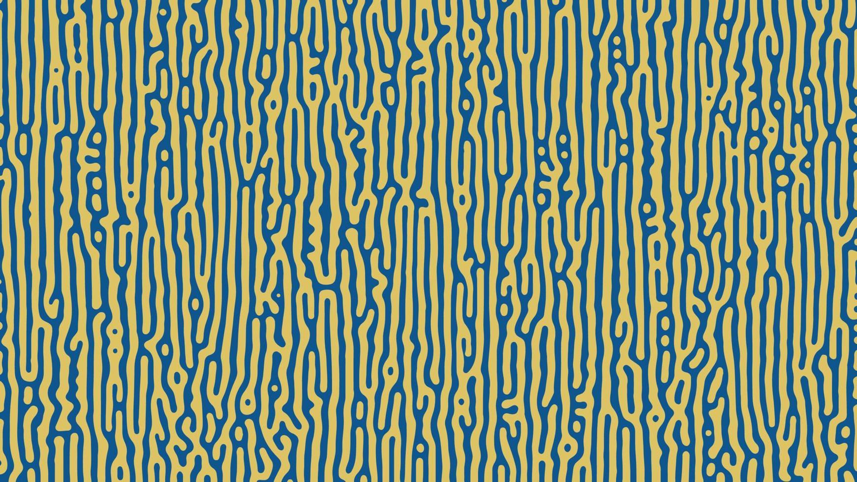 Yellow and blue Turing reaction background. Abstract diffusion pattern with chaotic shapes. Vector illustration.
