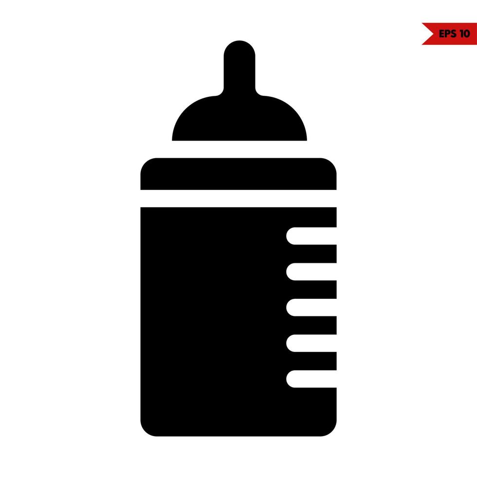 bottle milk glyph icon vector