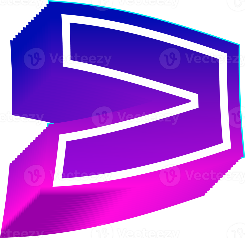 3d gradient color symbol png