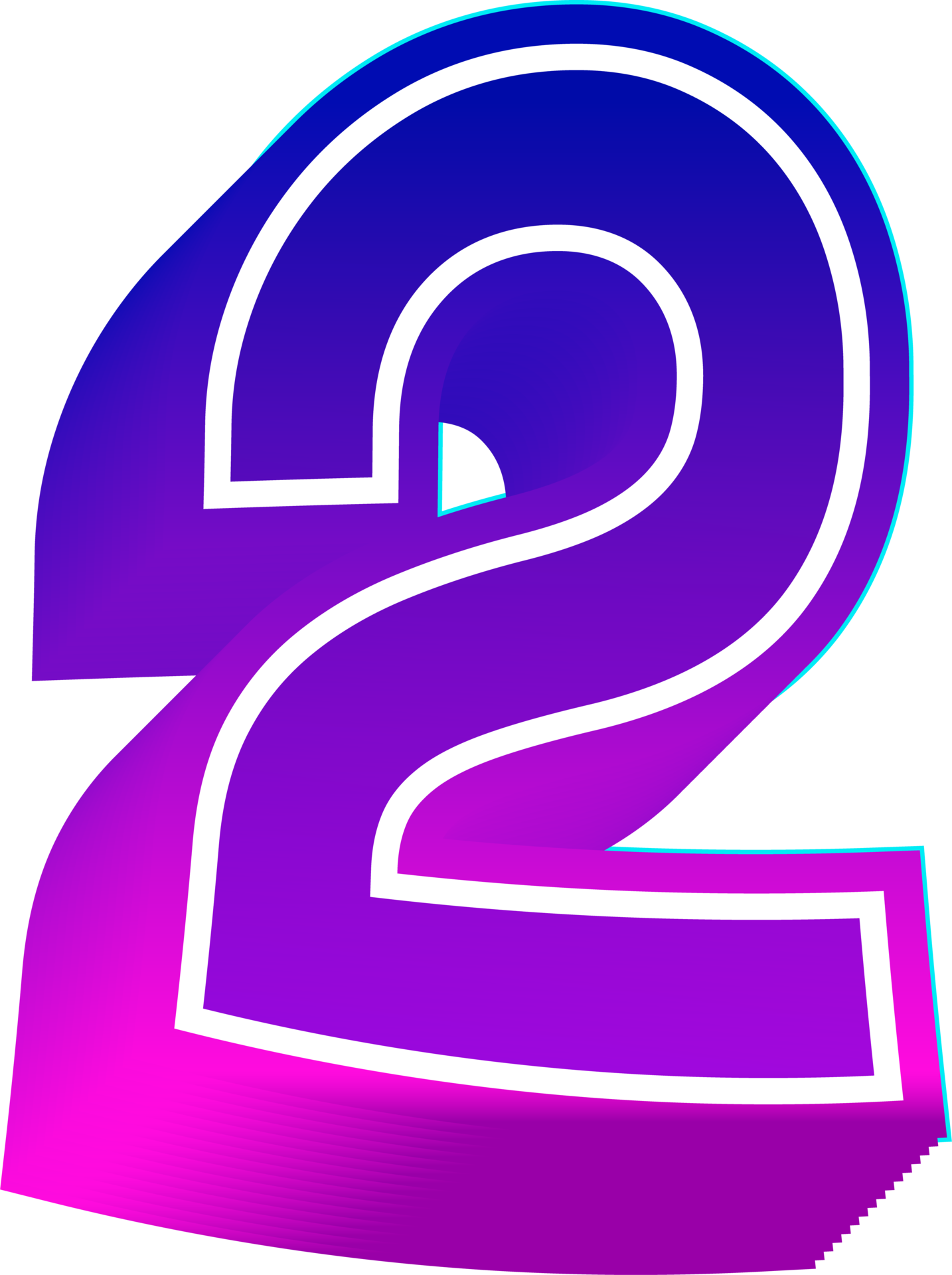 3d gradient color number 22980712 png